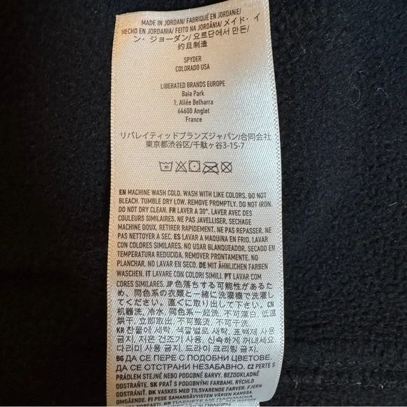 Spyder Outbound Half-Zip Core Pullover Sweater Grey Black Fleece Large - Picture 6 of 7